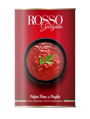 Томаты Rosso Gargano Polpa очищенные давленые в собственном соку, 4.05 кг